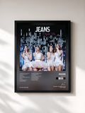 #noir Tableau de l'album Déjà Vu de Jeans, cadre noir, imprimé et encadré en France