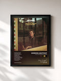 #noir Tableau de l'album If You Could Read My Mind de Gordon Lightfoot, cadre noir, imprimé et encadré en France