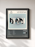 #noir Tableau de l'album Wow (CD1 + CD2) de Verdena, cadre noir, imprimé et encadré en France