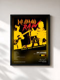 #noir Tableau de l'album Raw - Early BBC Recordings de Def Leppard, cadre noir, imprimé et encadré en France