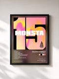 #noir Tableau de l'album Monsta 15 de Culcha Candela, cadre noir, imprimé et encadré en France