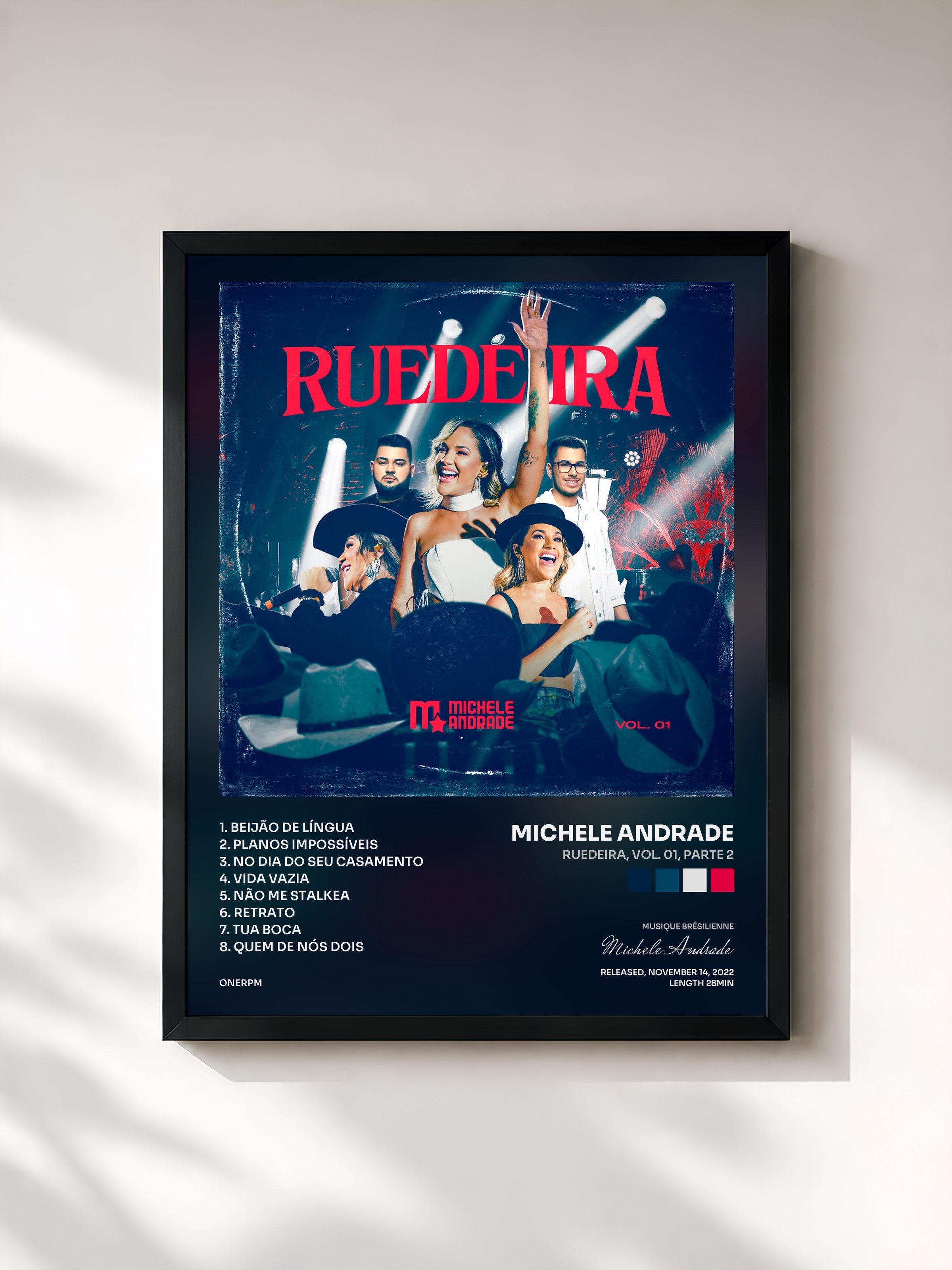 #noir Tableau de l'album Ruedeira, Vol. 01, Parte 2 de Michele Andrade, cadre noir, imprimé et encadré en France