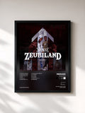 #noir Tableau de l'album Zeubiland de Medusa, cadre noir, imprimé et encadré en France