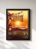 #noir Tableau de l'album Sunrise de Sam Feldt, cadre noir, imprimé et encadré en France