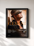 #noir Tableau de l'album Gemini de Brian McKnight, cadre noir, imprimé et encadré en France