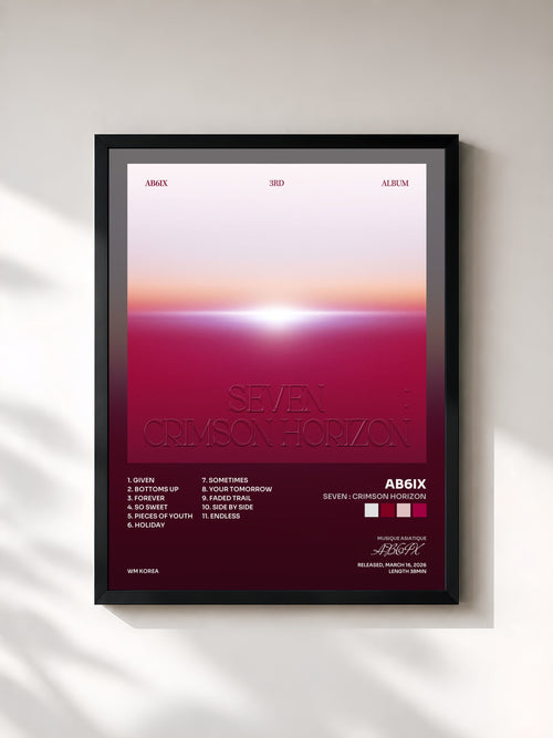 AB6IX · SEVEN : CRIMSON HORIZON — Affiche encadrée