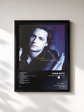 #noir Tableau de l'album Slowing Down The World de Chris Botti, cadre noir, imprimé et encadré en France
