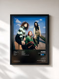 #noir Tableau de l'album Saves The World de MUNA, cadre noir, imprimé et encadré en France