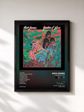 #noir Tableau de l'album Garden Of Love de Rick James, cadre noir, imprimé et encadré en France