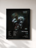 #noir Tableau de l'album Fleurever (Deluxe) de Jazz Cartier, cadre noir, imprimé et encadré en France