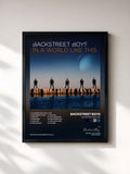 #noir Tableau de l'album In a World Like This de Backstreet Boys, cadre noir, imprimé et encadré en France