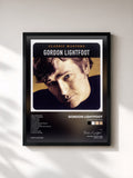 #noir Tableau de l'album Classic Masters de Gordon Lightfoot, cadre noir, imprimé et encadré en France