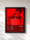 #noir Tableau de l'album Still Rich de Chief Keef, cadre noir, imprimé et encadré en France