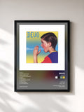 #noir Tableau de l'album Shout de DEVO, cadre noir, imprimé et encadré en France