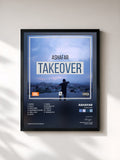#noir Tableau de l'album TAKEOVER de Ashafar, cadre noir, imprimé et encadré en France