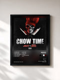 #noir Tableau de l'album Chow Time de Mozzy, cadre noir, imprimé et encadré en France