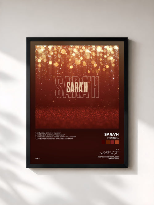 SARA’H · Mon Noël — Affiche encadrée