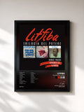 #noir Tableau de l'album Trilogia del Potere de Litfiba, cadre noir, imprimé et encadré en France