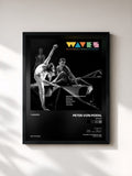 #noir Tableau de l'album Waves de Peter von Poehl, cadre noir, imprimé et encadré en France