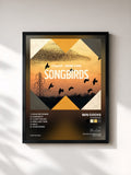 #noir Tableau de l'album Songbirds de Ben Cocks, cadre noir, imprimé et encadré en France