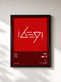 #noir Tableau de l'album Oya de Ibeyi, cadre noir, imprimé et encadré en France