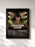 #noir Tableau de l'album La Voz De México ¡Lo Mejor! de Sergio Vega "el Shaka", cadre noir, imprimé et encadré en France