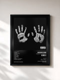#noir Tableau de l'album STRENGTH TO STRENGTH de Headie One, cadre noir, imprimé et encadré en France