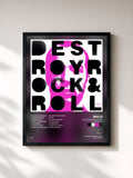 #noir Tableau de l'album Destroy Rock & Roll (2005 Remaster) de Mylo, cadre noir, imprimé et encadré en France