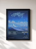#noir Tableau de l'album Saint Motel & the Symphony in the Sky de Saint Motel, cadre noir, imprimé et encadré en France