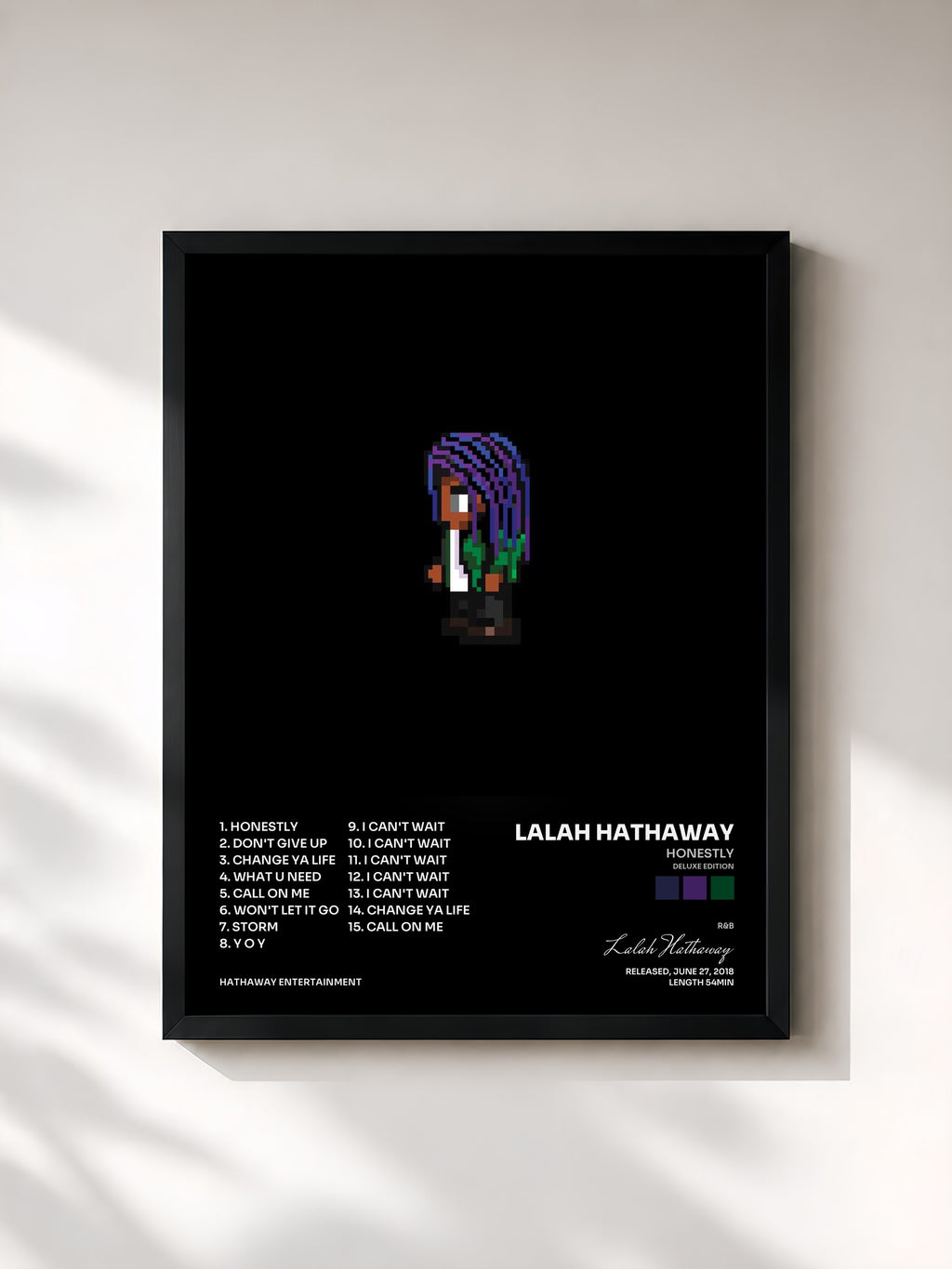 #noir honestly (deluxe edition) von Lalah Hathaway als gerahmter Kunstdruck, schwarzer Rahmen, gedruckt und gerahmt in Frankreich
