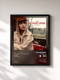 #noir Tableau de l'album The More Red (Taylor’s Version) Chapter de Taylor Swift, cadre noir, imprimé et encadré en France
