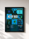 #noir Tableau de l'album Singles of the 90s de Ace of Base, cadre noir, imprimé et encadré en France