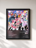 #noir Tableau de l'album UTA'S SONGS ONE PIECE FILM RED de Ado, cadre noir, imprimé et encadré en France