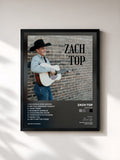 #noir Tableau de l'album Zach Top de Zach Top, cadre noir, imprimé et encadré en France