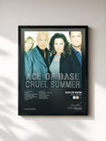 #noir Tableau de l'album Cruel Summer de Ace of Base, cadre noir, imprimé et encadré en France