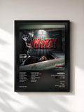 #noir Tableau de l'album Gangland Landscape de Mozzy, cadre noir, imprimé et encadré en France