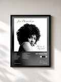 #noir Tableau de l'album Born & Raised de Joy Denalane, cadre noir, imprimé et encadré en France
