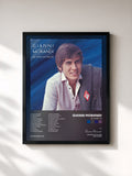 #noir Tableau de l'album Gli Anni '70 de Gianni Morandi, cadre noir, imprimé et encadré en France