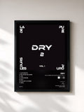 #noir Tableau de l'album De la pure pour les durs 2, Vol. 1 de Dry, cadre noir, imprimé et encadré en France