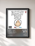 #noir Tableau de l'album Biggest Loser de Jelly Roll, cadre noir, imprimé et encadré en France