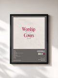 #noir Tableau de l'album Worship Covers de Cimorelli, cadre noir, imprimé et encadré en France