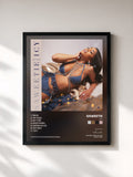 #noir Tableau de l'album ICY de Saweetie, cadre noir, imprimé et encadré en France