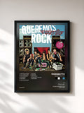 #noir Tableau de l'album Queremos Rock de Moderatto, cadre noir, imprimé et encadré en France
