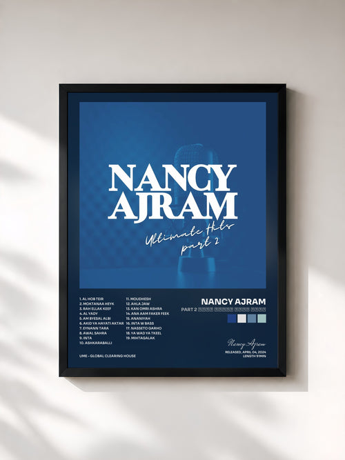 Nancy Ajram · part 2 أشهر أغاني ننسي عجرم — Affiche encadrée