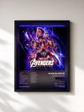 #noir Tableau de l'album Avengers: Endgame (Original Motion Picture Soundtrack) de Alan Silvestri, cadre noir, imprimé et encadré en France