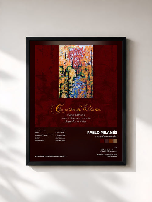 Pablo Milanés · Canción de Otoño — Affiche encadrée