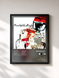 #noir Tableau de l'album Up All Night de Razorlight, cadre noir, imprimé et encadré en France