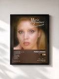 #noir Tableau de l'album Seguir viviendo de Maria Jimenez, cadre noir, imprimé et encadré en France