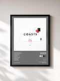 #noir Tableau de l'album This Life, Vol. 1 de Coasts, cadre noir, imprimé et encadré en France