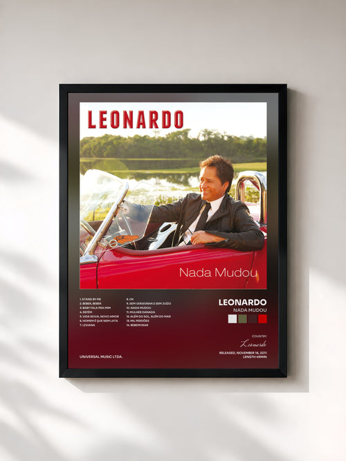 Leonardo · Nada Mudou — Affiche encadrée